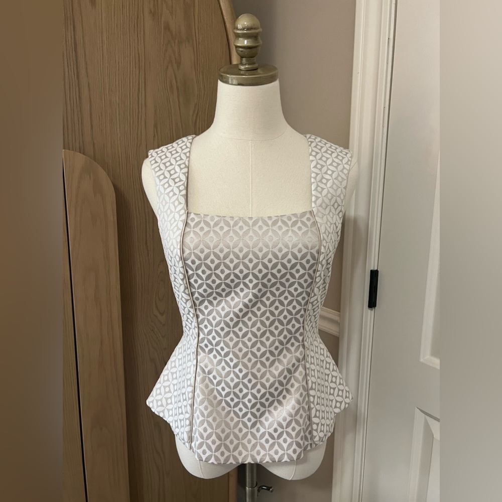 White House Black Market Lined Peplum Top/Tank